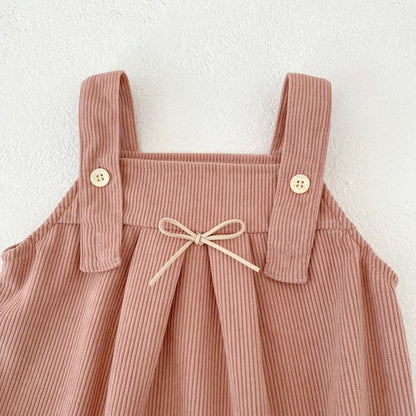 【BABY】蝶結びコーデュロイロンパースSK104107