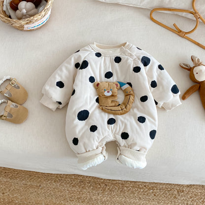 【BABY】ベアキルティングドットカバーオールSK102921