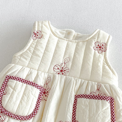 【BABY】冬新作刺繍裏起毛ロンパース、ニットトップスSK108305