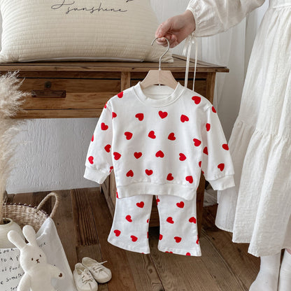 【BABY&KID】ハートプリントセットアップSK092927