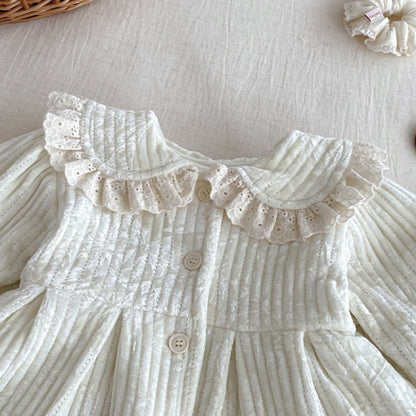 【BABY】冬新作フリル襟裏起毛ジャケットSK102725