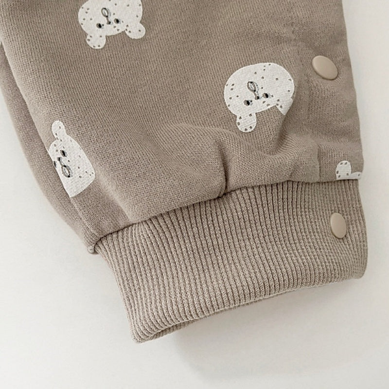 【BABY】くまさんフード付きカバーオールSK104108