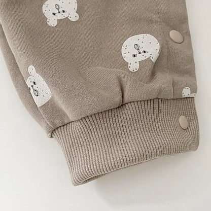 【BABY】くまさんフード付きカバーオールSK104108