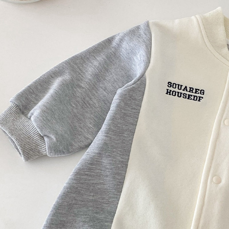 【BABY】韓国風スポーティ刺繍カバーオールSK100403