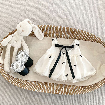 【BABY&KID】夏新作 蝶結びふわふわキャミソール、蝶結付きショートパンツSK061802