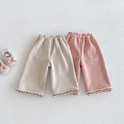 【BABY&KID】冬新作刺繍入りあったかカジュアルパンツSK103028