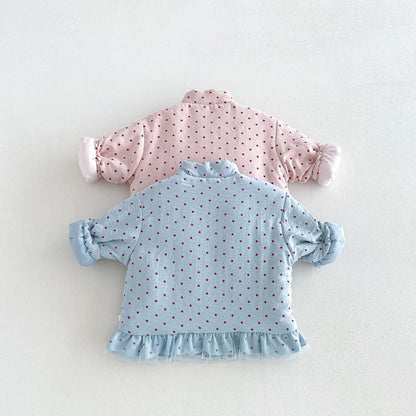 【BABY&KID】冬新作かわいいドット中綿ジャケットSK108514