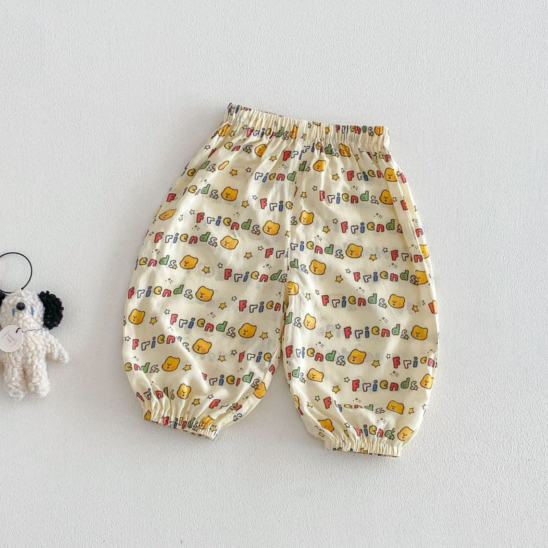 【BABY&KID】夏新作 カートゥーン薄手パンツSK105208