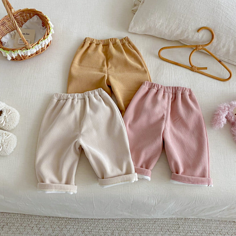【BABY&KID】冬新作蝶結びコーデュロイあったかパンツSK102528