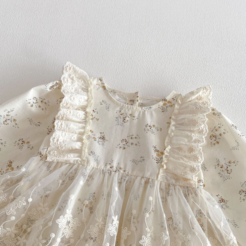 【BABY】小花柄レースロンパースSK103604