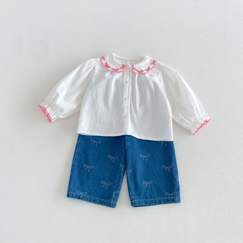 【BABY&KID】無地丸襟シャツSK107207