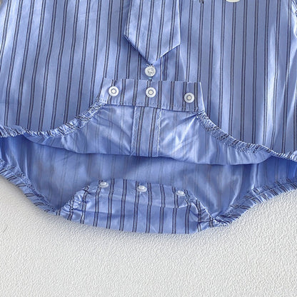 【BABY】夏新作ストライプロンパースSK104507