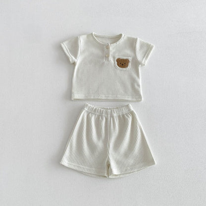 【BABY&KID】夏新作ワッフルくまセットアップSK105019