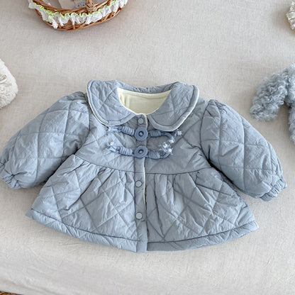 【BABY】冬新作 リボン裏起毛キャミロンパース、アウターSK102126