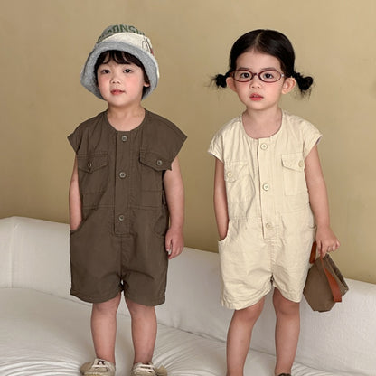 【BABY&KID】夏新作キッズショートオールインワンSK104724