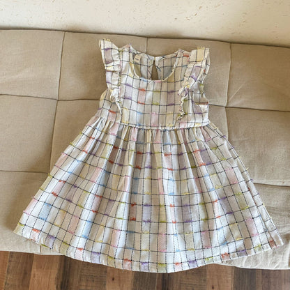 【BABY＆KID】夏新作 チェック肩フリルワンピース、セットアップSK063017