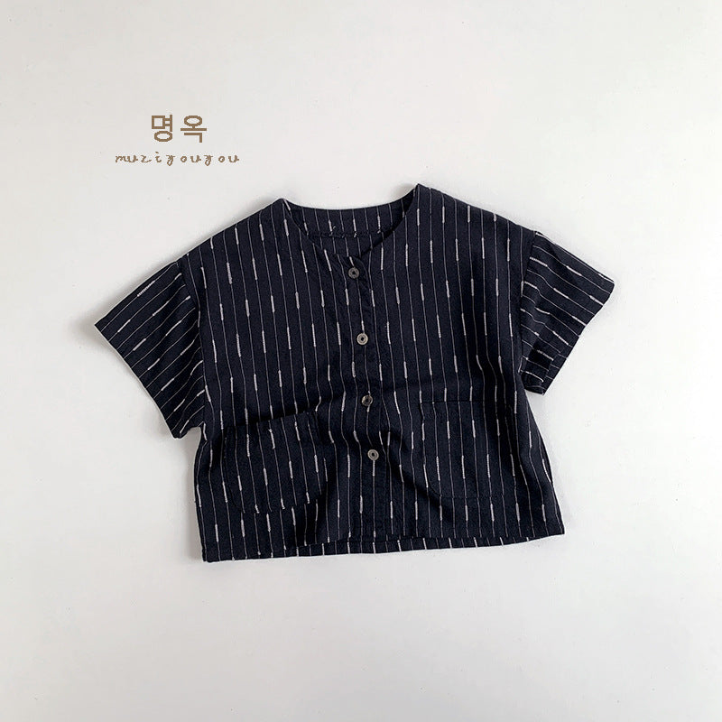 【BABY&KID】夏新作 韓国風ゆったりコットントップスSK080820