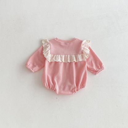 【BABY】ワッフルシンプルロンパースSK103623