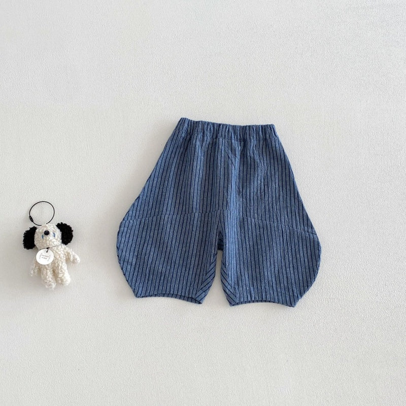 【BABY&KID】夏新作ストライプリラックスパンツ＆カートゥーンプリントシャツSK104622