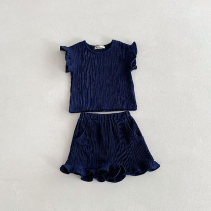 【BABY&KID】夏新作 薄手コットンセットアップSK080206