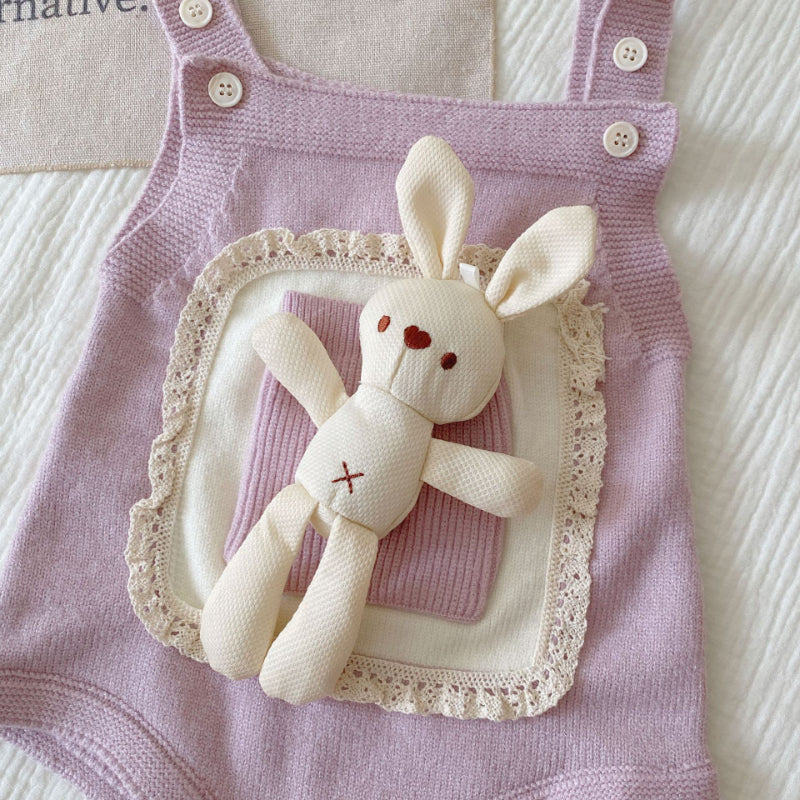 【BABY】うさぎニットサロペット＆無地ニットトップスSK101412