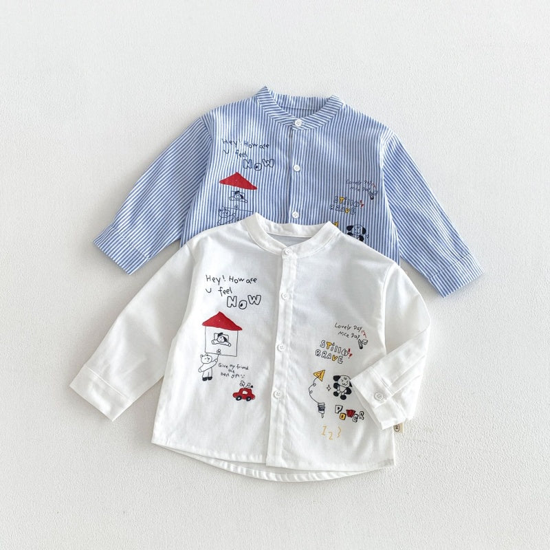 【BABY&KID】カートゥーンプリントシャツ、カジュアルパンツSK107216