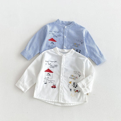 【BABY&KID】カートゥーンプリントシャツ、カジュアルパンツSK107216
