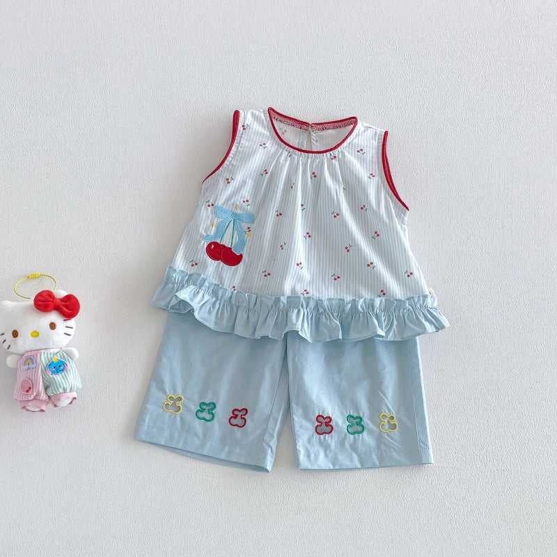 【BABY&KID】夏新作さくらんぼ、星柄セットアップSK105905