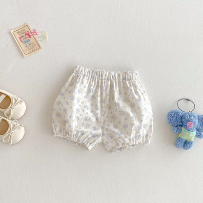 【BABY&KID】夏新作 無地キャミソール、花柄ショートパンツSK080614