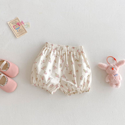 【BABY&KID】夏新作 無地キャミソール、花柄ショートパンツSK080614