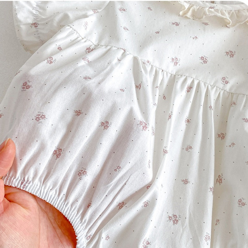 【BABY】夏新作レース小花ロンパース2点セットSK104820