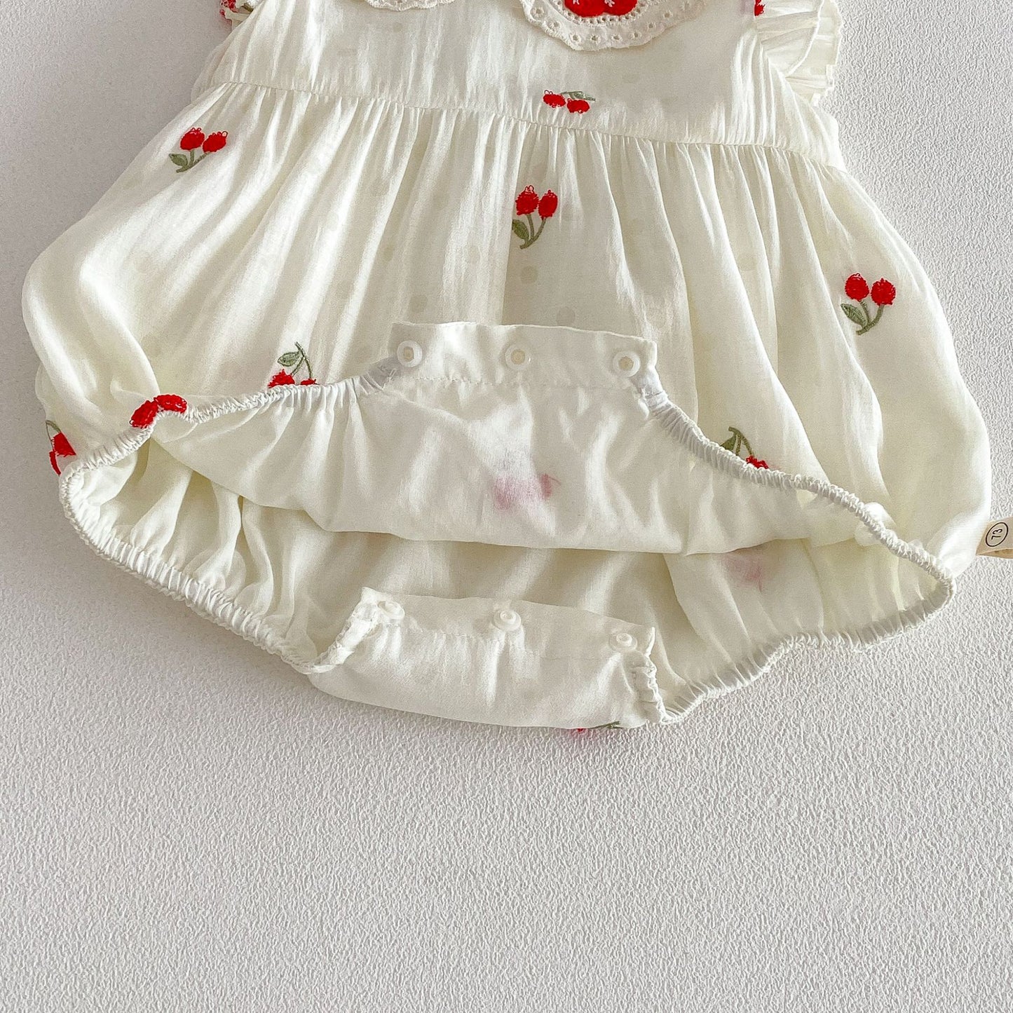 【BABY&KID】夏新作 さくらんぼ刺繍ロンパース、ワンピースSK105117