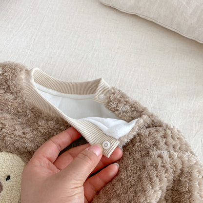 【BABY】ポンポンキルティング裏起毛カバーオールSK102929