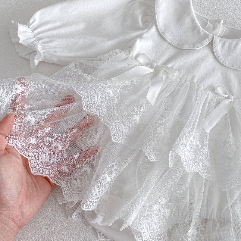 【BABY】チュールレースロンパースワンピSK103606