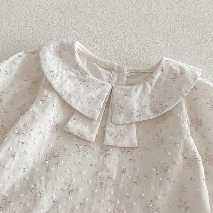 【BABY】ダブルガーゼサロペットロンパース＆小花柄シャツSK104204