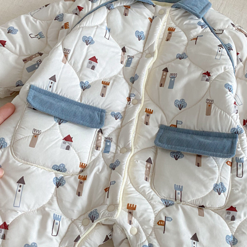 【BABY】総柄プリントカバーオールSK102930