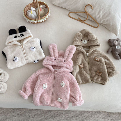 【BABY&KID】冬新作両面ボアフードジャケットSK102526
