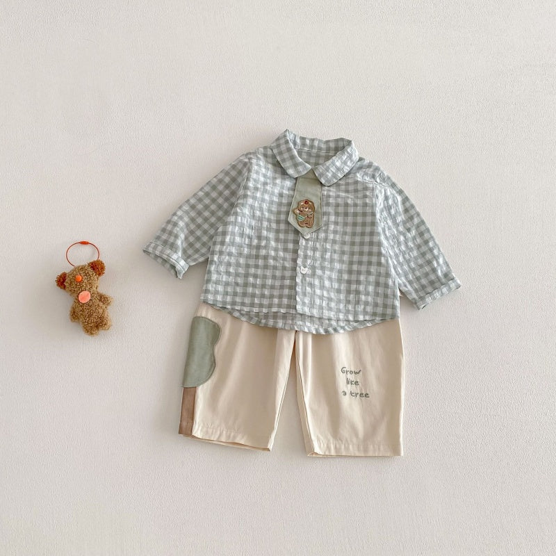 【BABY&KID】ツリー柄ロンT、襟付きシャツSK104112