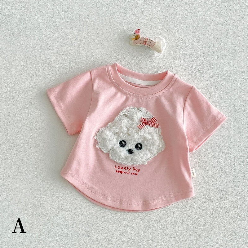 【BABY&KID】夏新作 立体カートゥーンTシャツ、チェックキュロットSK105219