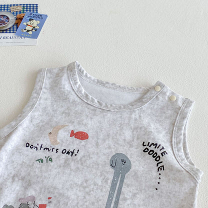 【BABY&KID】夏新作 カートゥーンtシャツ、トライプパンツSK080611