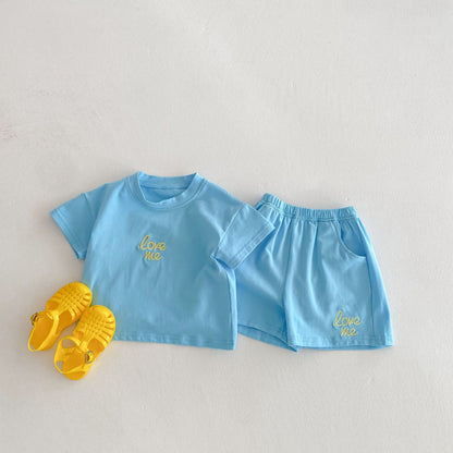【BABY&KID】夏新作 ロゴ刺繍セットアップSK091214