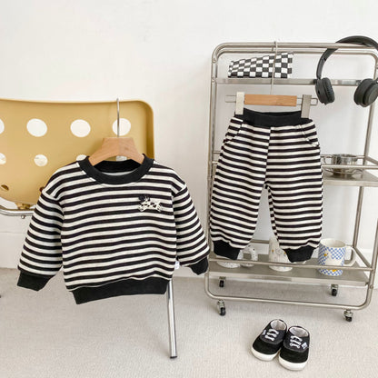 【BABY&KID】ボーダー裏起毛セットアップSK101437