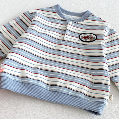 【BABY&KID】ボーダーワッペン長袖TシャツSK106607