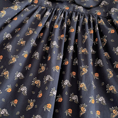 【姉妹服】レトロ花柄ロンパース、ワンピースSK101126