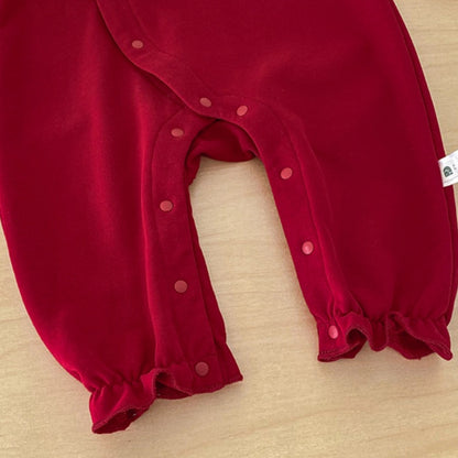 【BABY】ハートチュール襟カバーオールSK103407