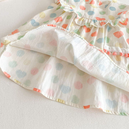 【BABY&KID】夏新作 カラフルドットワンピースSK070503