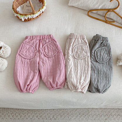 【BABY&KID】冬新作無地裏起毛パンツSK102531