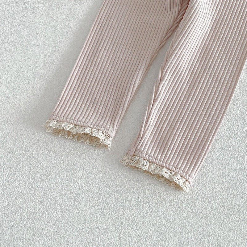 【BABY&KID】ラウンドネックフリル裾綿セットアップSK104307