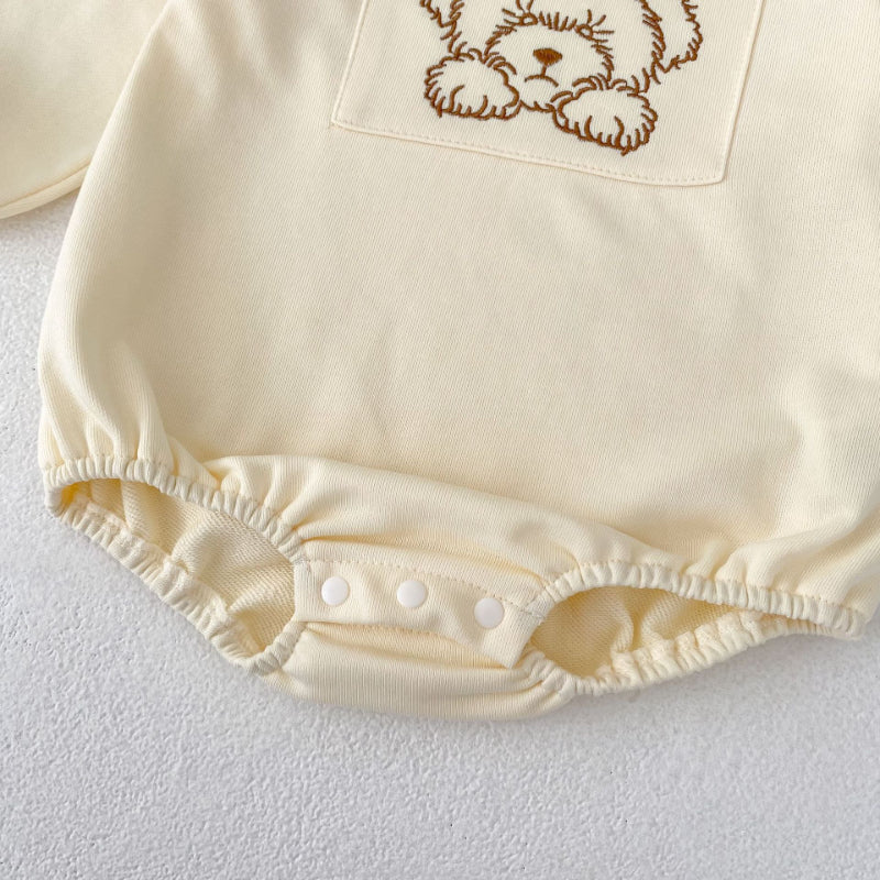 【BABY】かわいいくまさん長袖ロンパースSK093003
