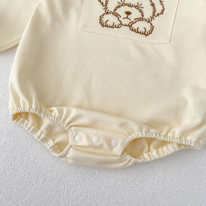 【BABY】かわいいくまさん長袖ロンパースSK093003
